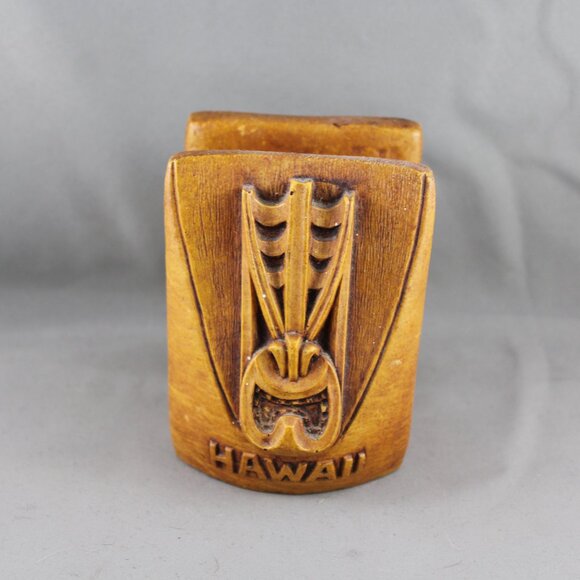 Vintage Coco Joe's Napkin Holder - Lono Face - Made of Happa Wood - With Tag - Picture 5 of 7